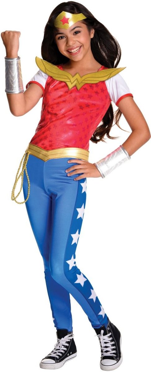 Wonderwoman Kostuum | Wonder Woman Dc Superhero Girls Deluxe | Meisje | Medium | Carnaval kostuum | Verkleedkleding